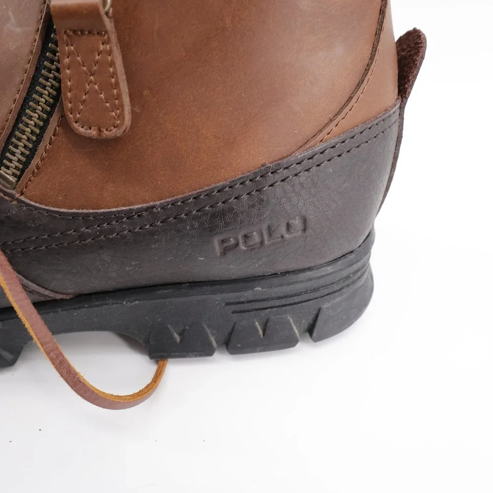 Polo Ralph Lauren Allendale II Duck Boots Brown Mens 14 FLAWS